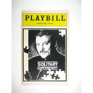 Solitary Confinement Playbill Rupert Holmes Nederlander Theatre Stacy Keach 1992
